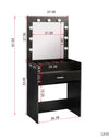 LED 1PC Dressing Table With Mirror Open Storage/Make Up Mirror Light Bulbs