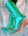 Embroidered Metallic Western Women's Cowboy boots