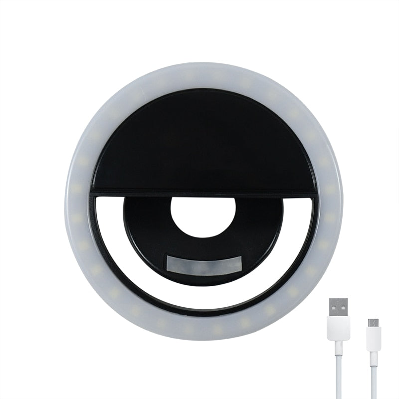 USB/Battery Powered Led Selfie Ring Light for Mobile Phone 8 cm
