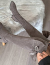 Knee High Suede Chelsea Boots