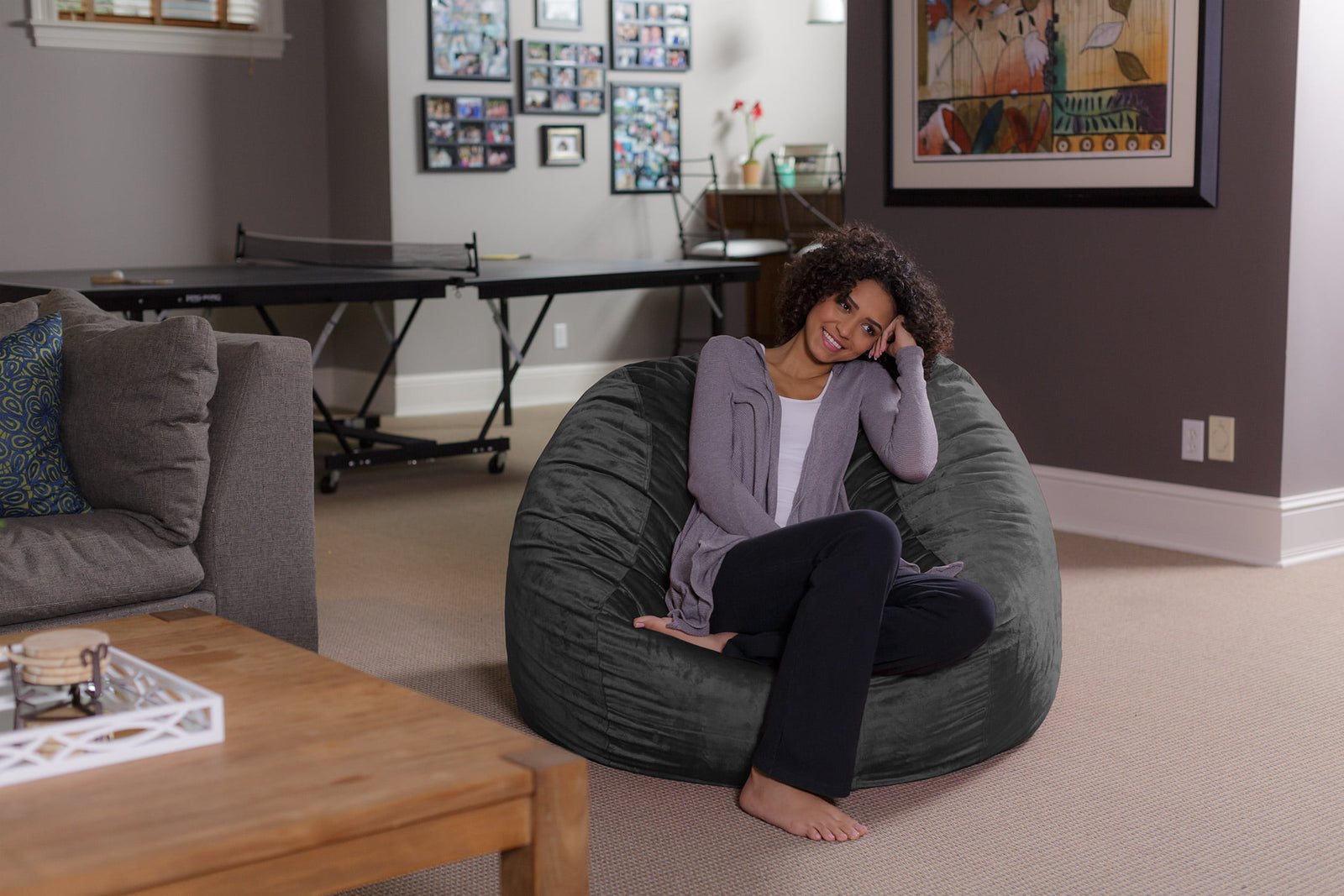 Sofa Sack Bean Bag Chair Memory Foam Lounger w/ Micro suede