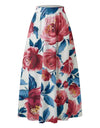 High Waist Bohemian Floral Print Maxi Skirts