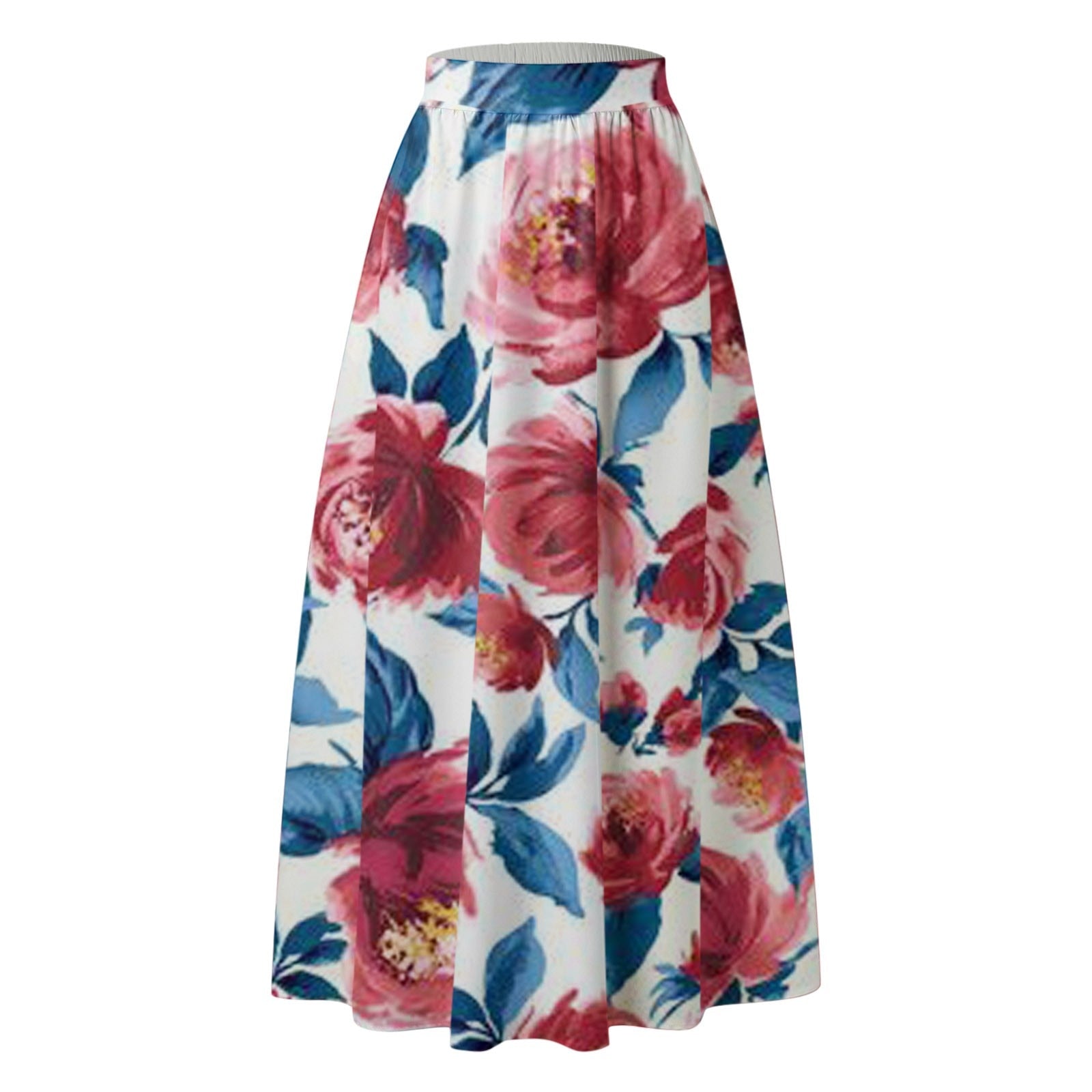 High Waist Bohemian Floral Print Maxi Skirts