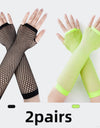 Fishnet Fingerless Long Gloves
