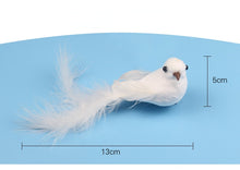 將圖片載入圖庫檢視器 2PC White Simulation Dove Imitation Bird
