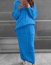Warm Knitted 2 Piece Pullover Sweater Set
