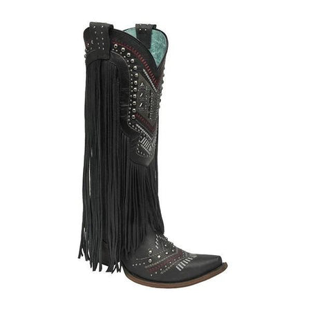 Square Heel Square Toe Slip-On Retro Mid-Calf Boots