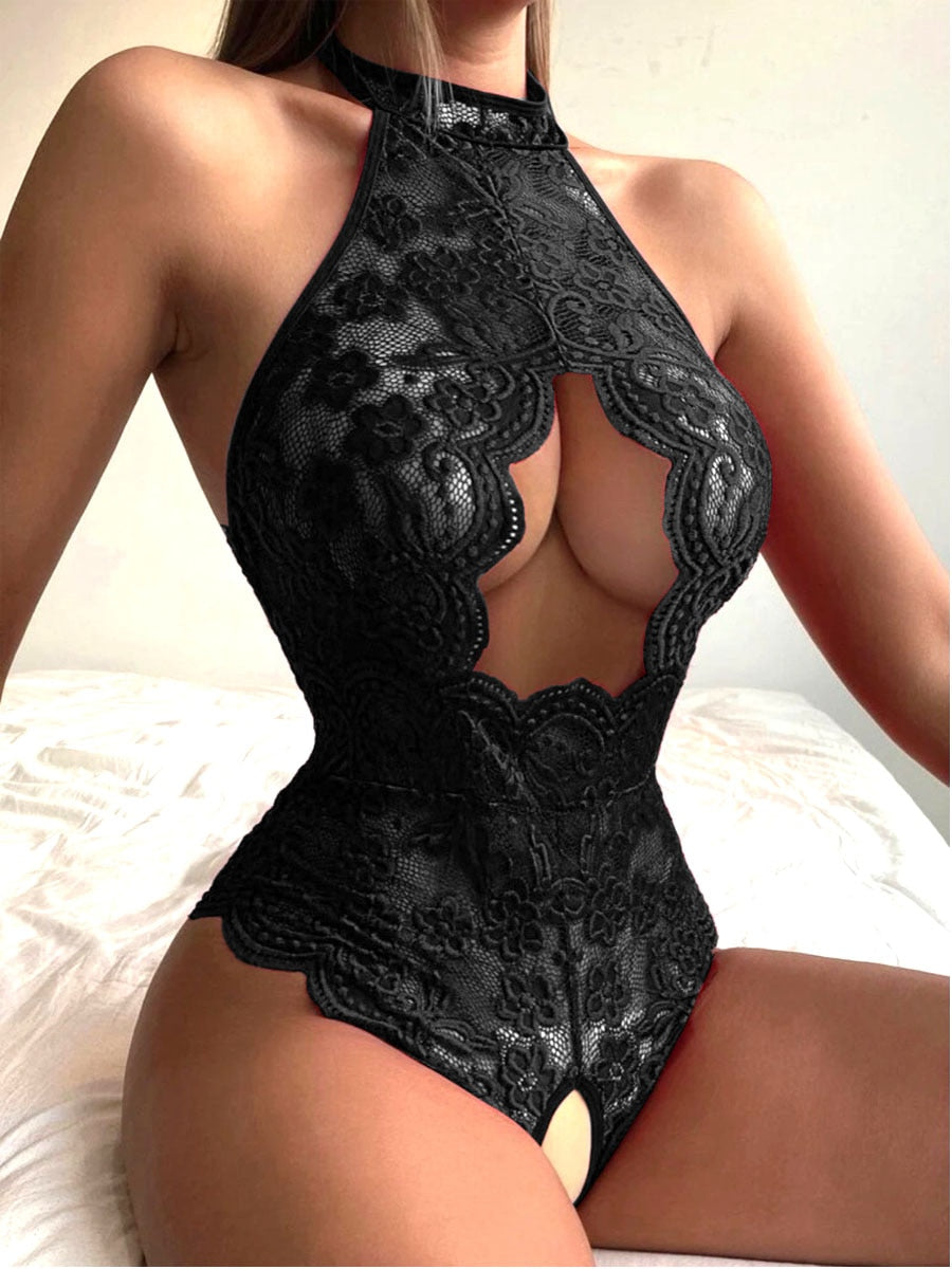 One Piece Push-Up Bra Lace Bodysuit