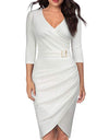 High Quality Casual Elegant Irregular Dress With Belt