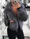 New Faux Fur Coat With Hood