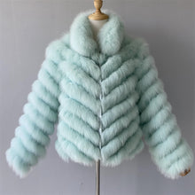 Load image into Gallery viewer, Luxury Real Fox Fur Coat(Reversible) With High-Grade Silk Liner
