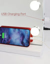 LED Large Makeup Mirror with 14 Dimmable Bulbs Hollywood Lighting and Charging Ports