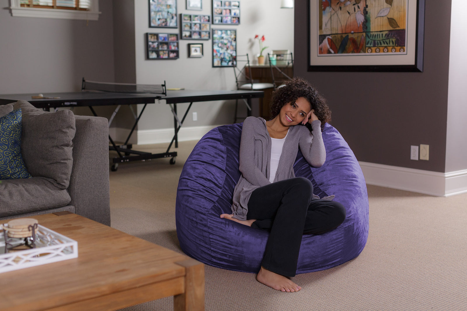 Sofa Sack Bean Bag Chair Memory Foam Lounger w/ Micro suede