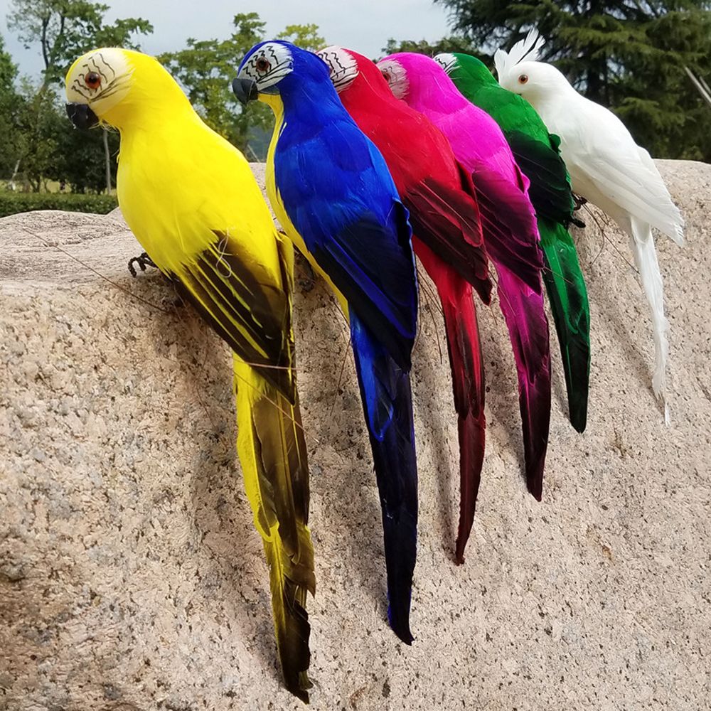 25cm Handmade Simulation Parrot Lawn Figurine