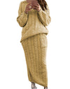 Warm Knitted 2 Piece Pullover Sweater Set