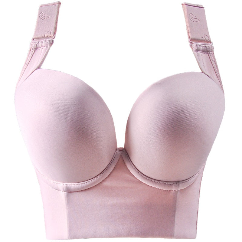 Hide Back Fat With Anti-sagging Deep Cup Push Up Shaper Bra