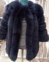 Elegant Windproof Thick Faux Fox Fur Long Coat