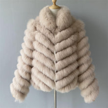 Load image into Gallery viewer, Luxury Real Fox Fur Coat(Reversible) With High-Grade Silk Liner
