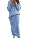 Warm Knitted 2 Piece Pullover Sweater Set