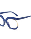Oversized Fashion Retro Round Anti Blue Light Glasses
