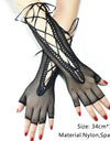 Elastic Fingerless Mesh Gloves
