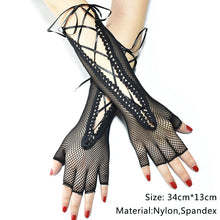 Load image into Gallery viewer, Elastic Fingerless Mesh Gloves
