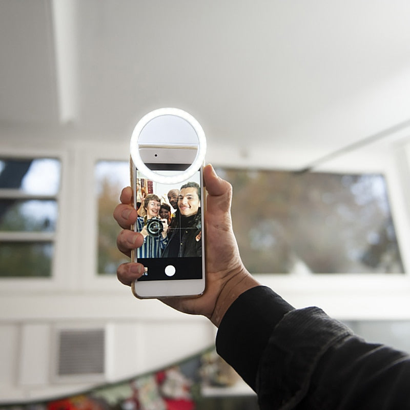 USB/Battery Powered Led Selfie Ring Light for Mobile Phone 8 cm