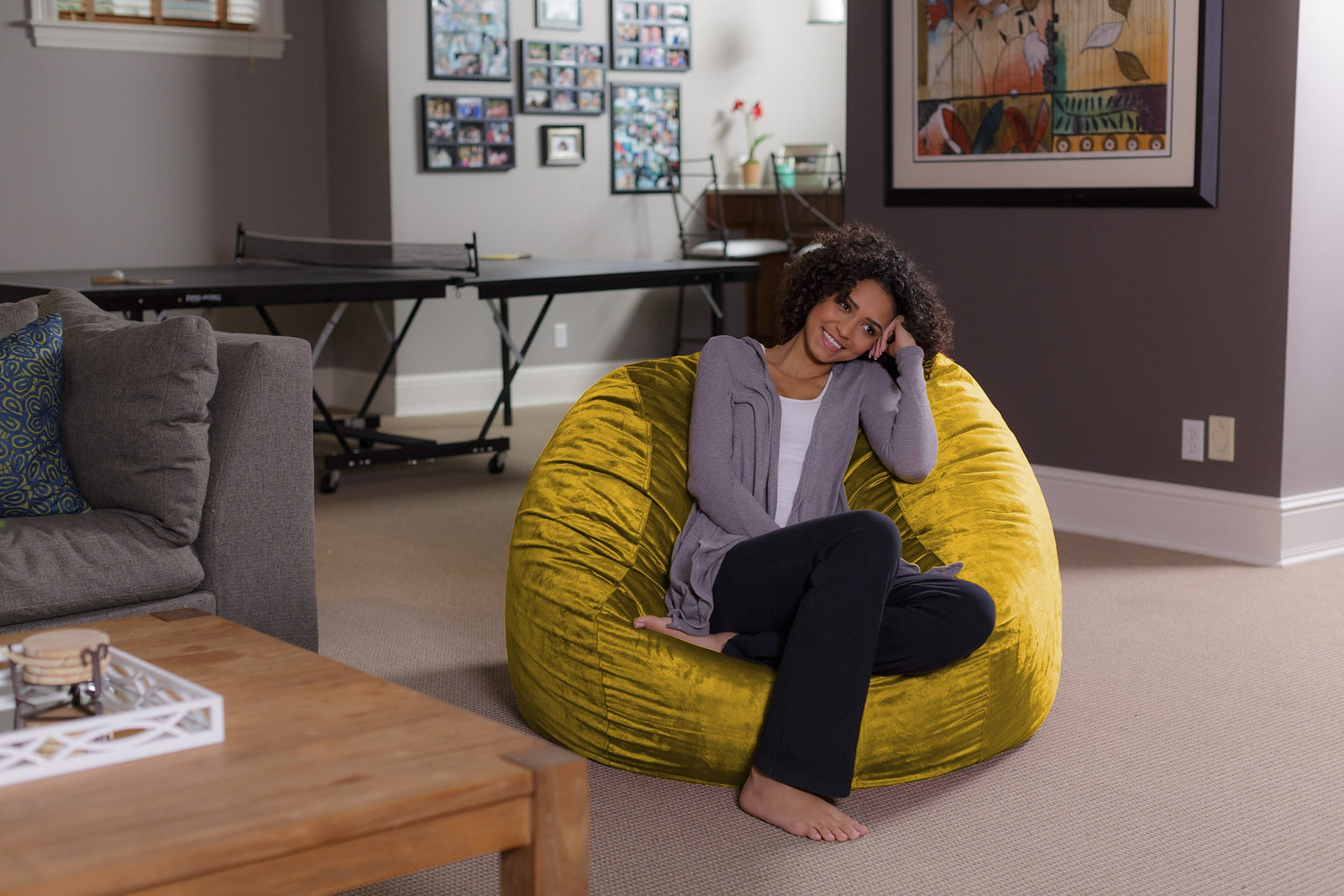 Sofa Sack Bean Bag Chair Memory Foam Lounger w/ Micro suede