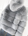 High Quality Warm Thick Hooded Fur Winter Coat