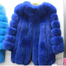 Load image into Gallery viewer, Elegant Windproof Thick Faux Fox Fur Long Coat
