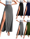 Open Side Split High Waist Maxi Skirt