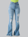 High Quality High Waist Stretchy Baggy Vintage Slim Fit Woman Wide Leg Flare Pants