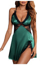 Satin Lace V-neck Cover Dress
