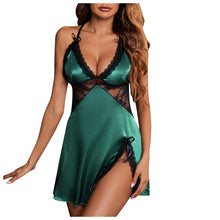 Load image into Gallery viewer, Satin Lace V-neck Cover Dress
