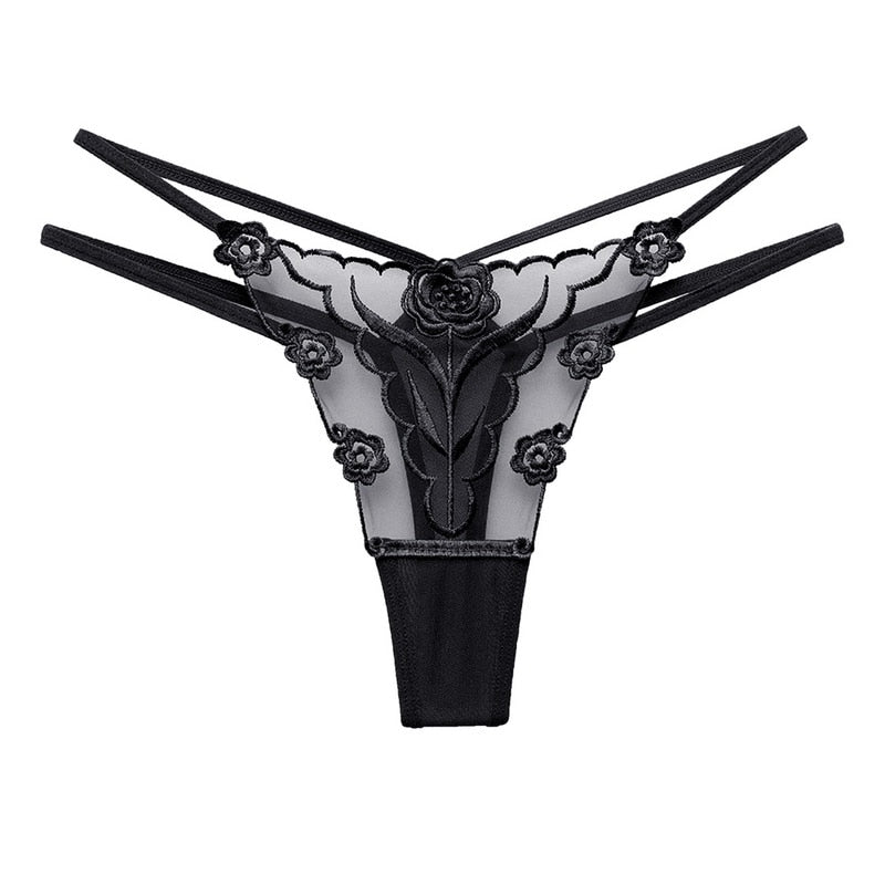 Cute Butterfly Embroidery Women Thongs