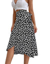 Midi A-Line High Waist Split Wrap Skirt