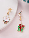 Fashion Green Red Color Star Ball Christmas Earring Women