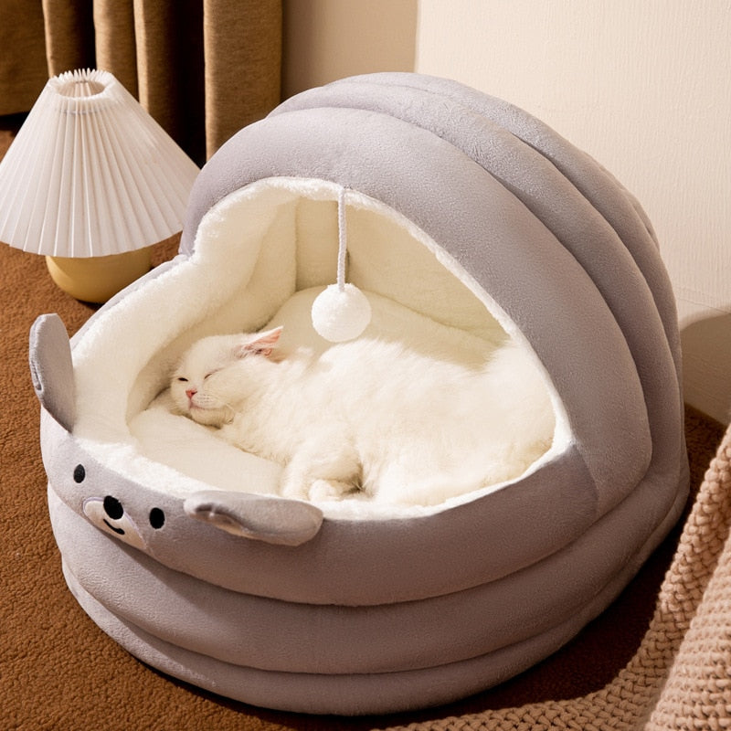 LARGE Indoor Warm Winter Cushion Bed/Cave for Cats