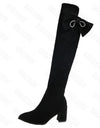 Knee High Suede Chelsea Boots