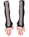 Elastic Fingerless Mesh Gloves