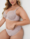 Plus size Sexy Lace thong And Bra set