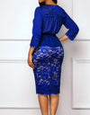 3/4 Sleeve Elegant Bodycon Knee-length Dress