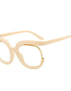 Oversized Fashion Retro Round Anti Blue Light Glasses