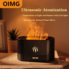 Load image into Gallery viewer, 180ML USB Essential Oil Diffuser Simulation Flame
