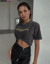Irregular Faux Leather High Waist A-Line Zipper Skirt