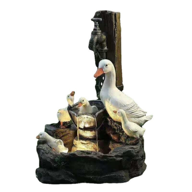Duck/Squirrel Solar Power Resin Patio With Led Light