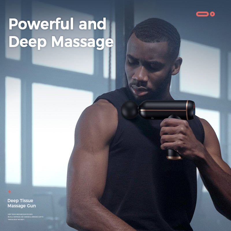 Portable Percussion Pistol Massager For Body Neck Deep Tissue Muscle