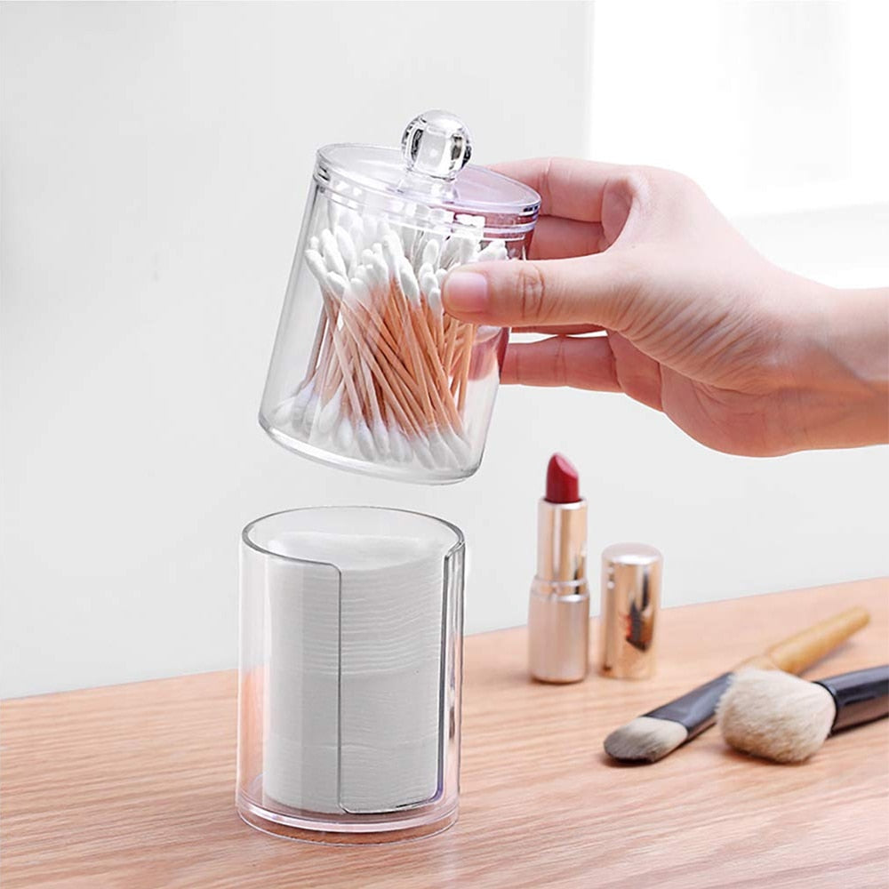 Acrylic Makeup Organizer/Cotton Pad Organizer/Bathroom Storage Box