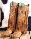 Square Heel Square Toe Slip-On Retro Mid-Calf Boots