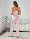 Floral Print Satin Pajamas